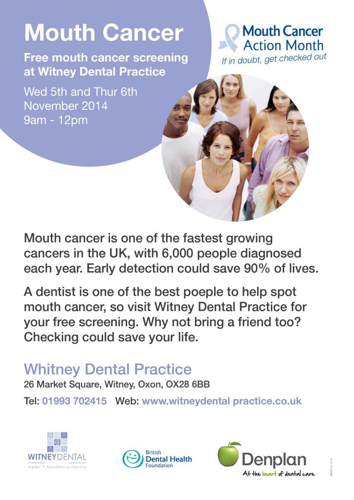 Witney Dental Mouth Cancer Poster